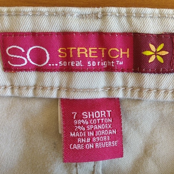 So Stretch Flare Khaki Jeans Size Junior 7 Short - Picture 2 of 13